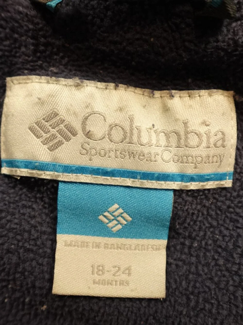 Columbia Toddler Fleece Lined Jacket 18-24 Months Navy Floral Butterfly